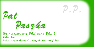 pal paszka business card